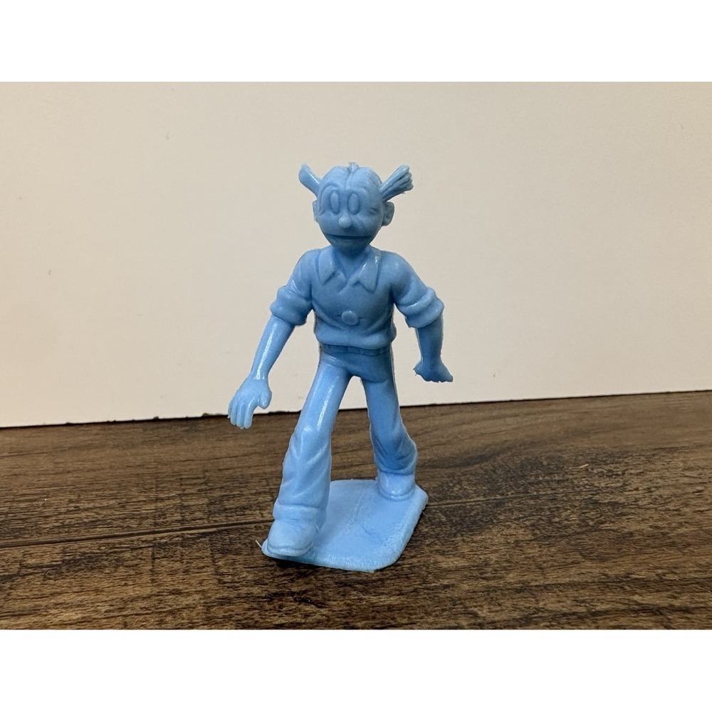 Vintage 1950's Marx Dagwood Bumstead 2.75" Plastic Figure Light Blue Blondie